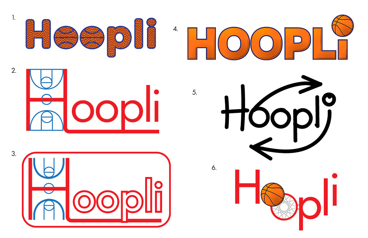 logo explorations for Hoopli network