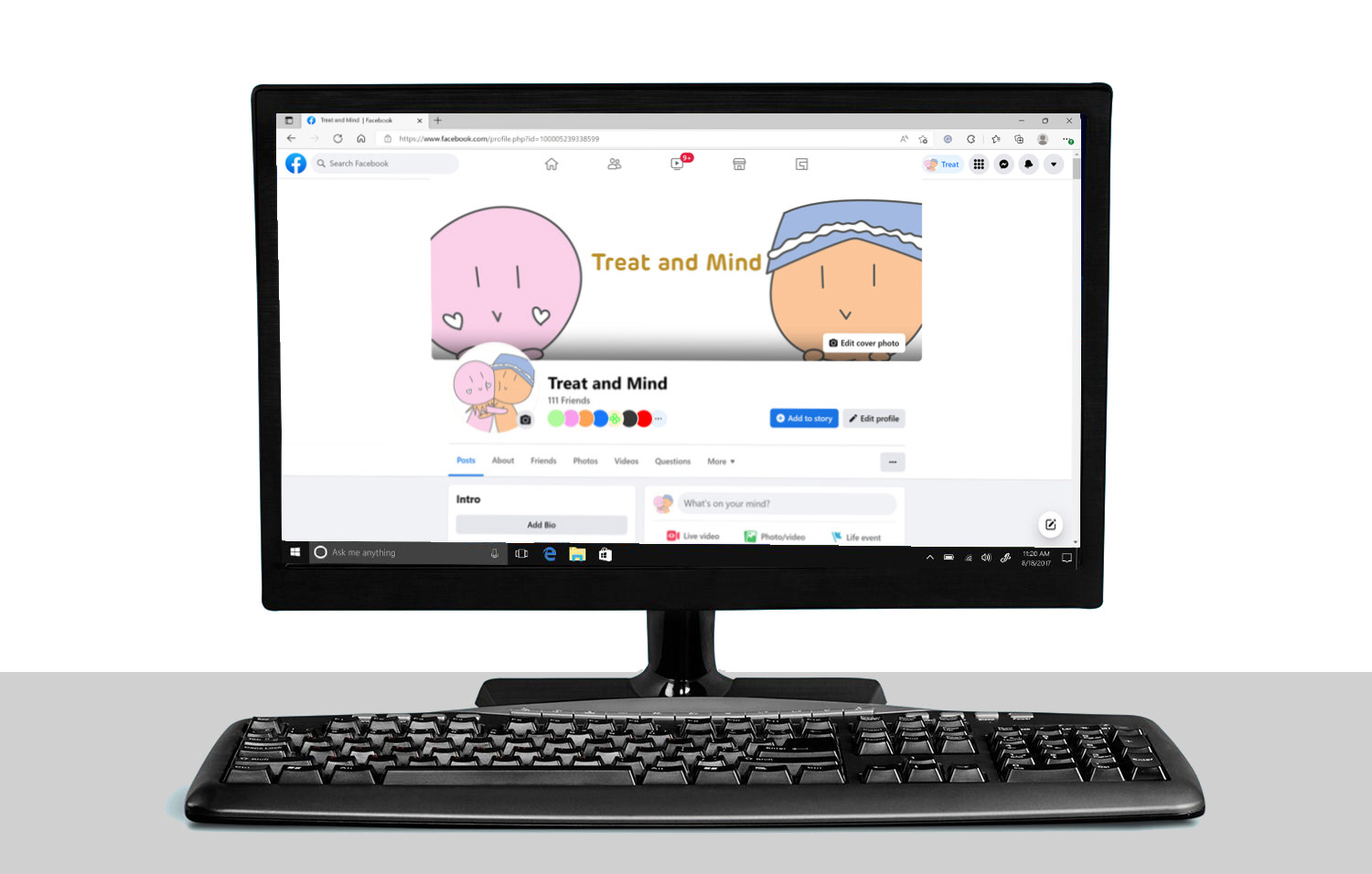 Mockup on computer.
