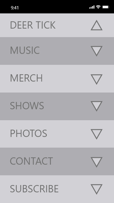 Navigation wireframe