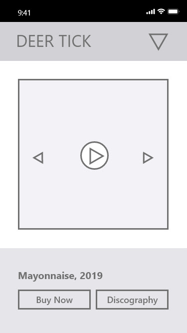 Music wireframe