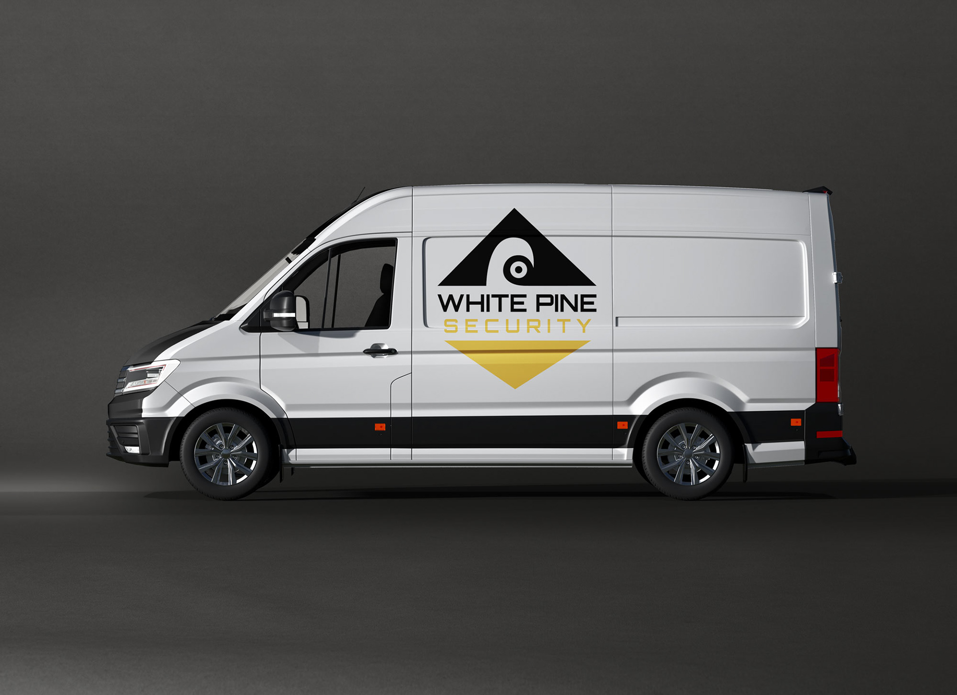 White Pine Security logo on a sprinter van