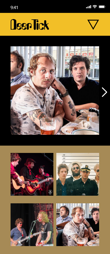 Deer Tick mobile UI photos screen