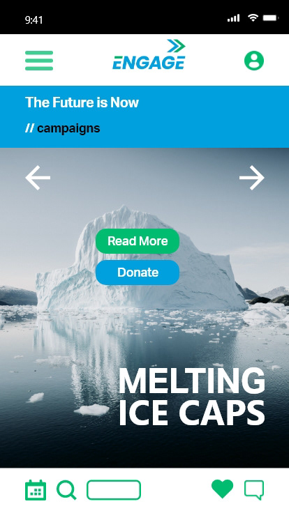 Engage mobile UI campaigns screen