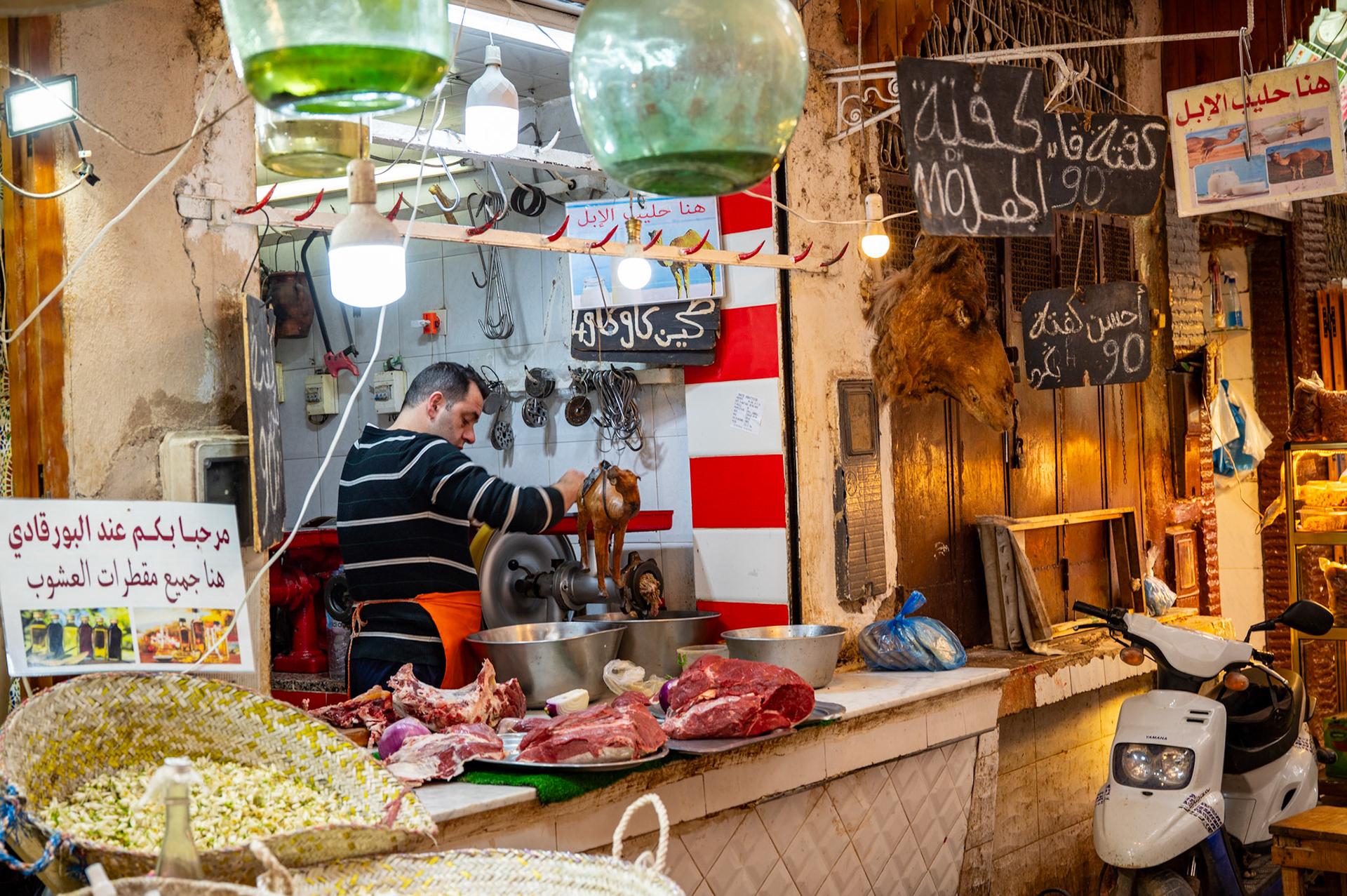 Butcher for Camel Meat, Souks of Marrakech Morocco