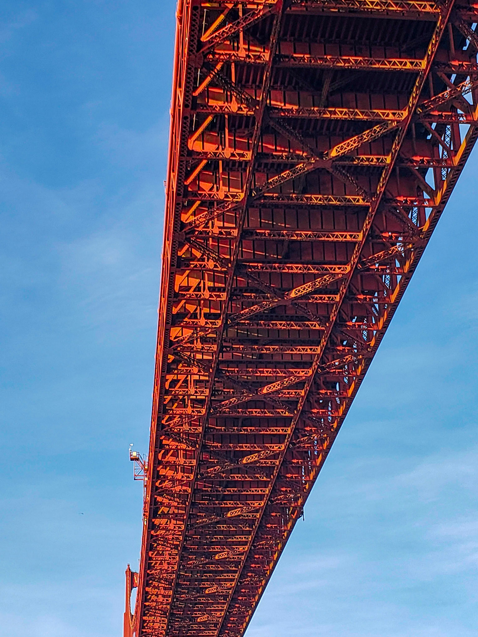 Underside of the Golden Gate Bridge