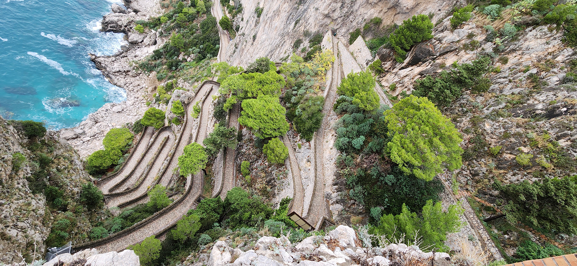 Pathway to the sea @ Gardens of Augustus, Capri Italy