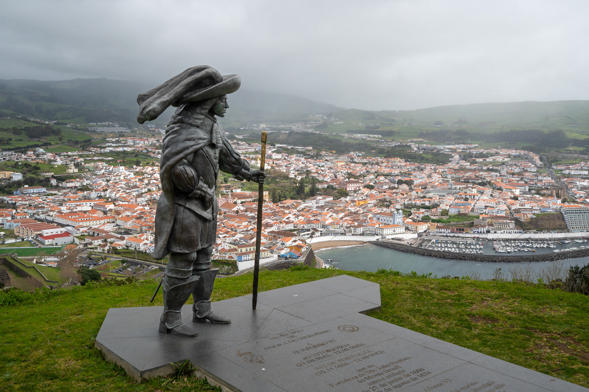 Monument of King Dom Afonso VI, Angra do Heroismo, Terceira, Azores, Portugal