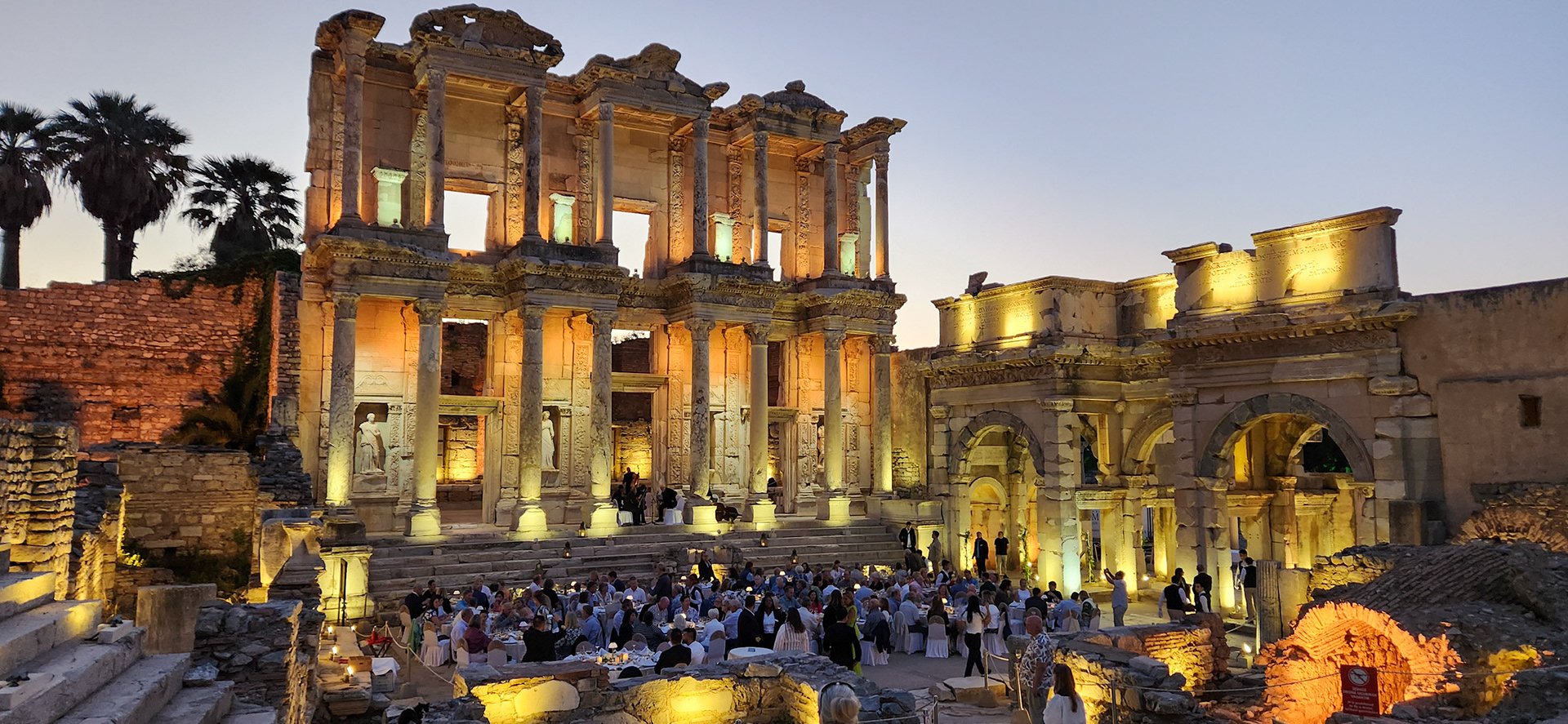 @ night - Library of Celsus, Ephesus Archeological site, Selcuk Turkey