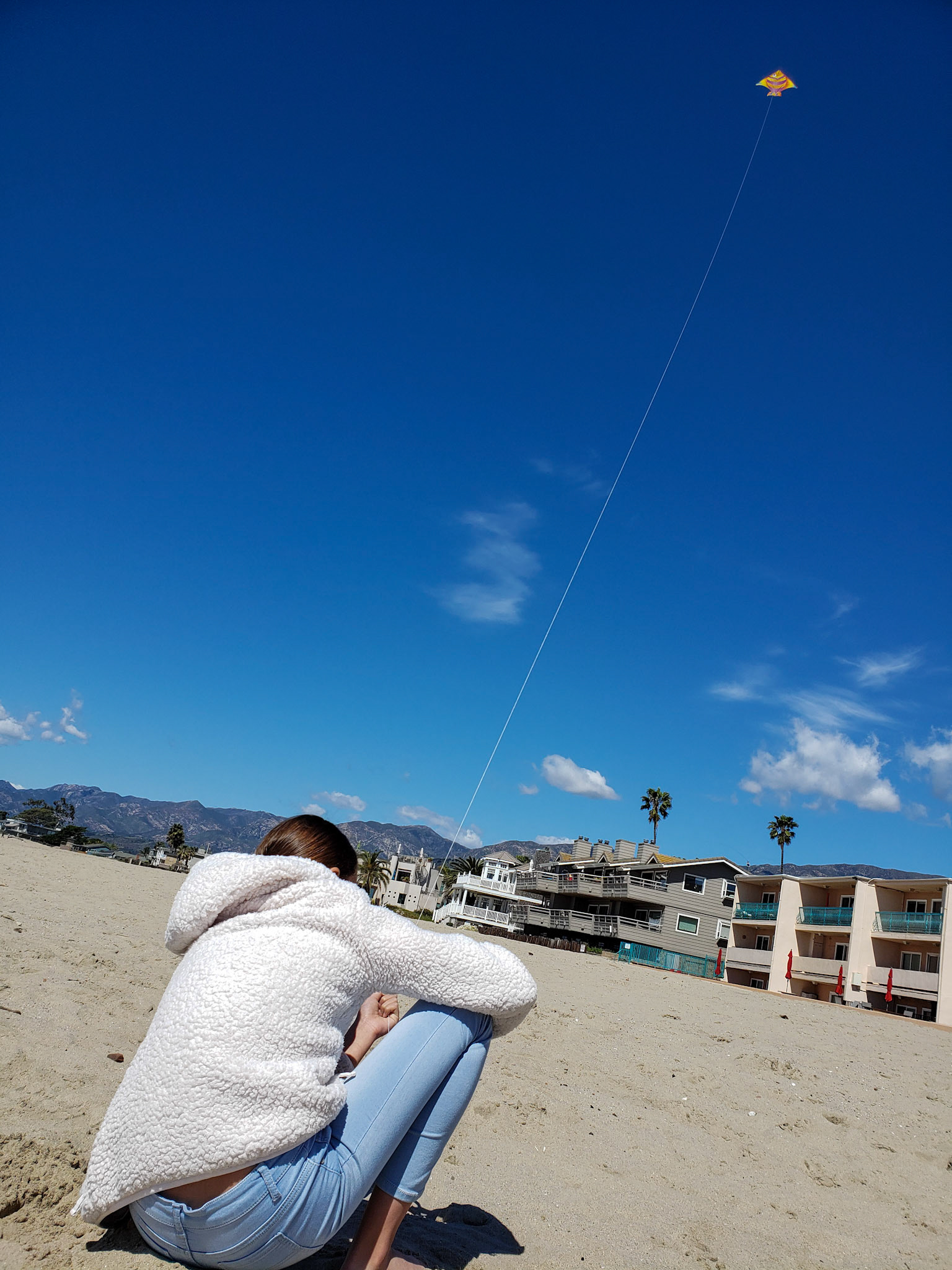 Kite flying, Carpinteria Beach California