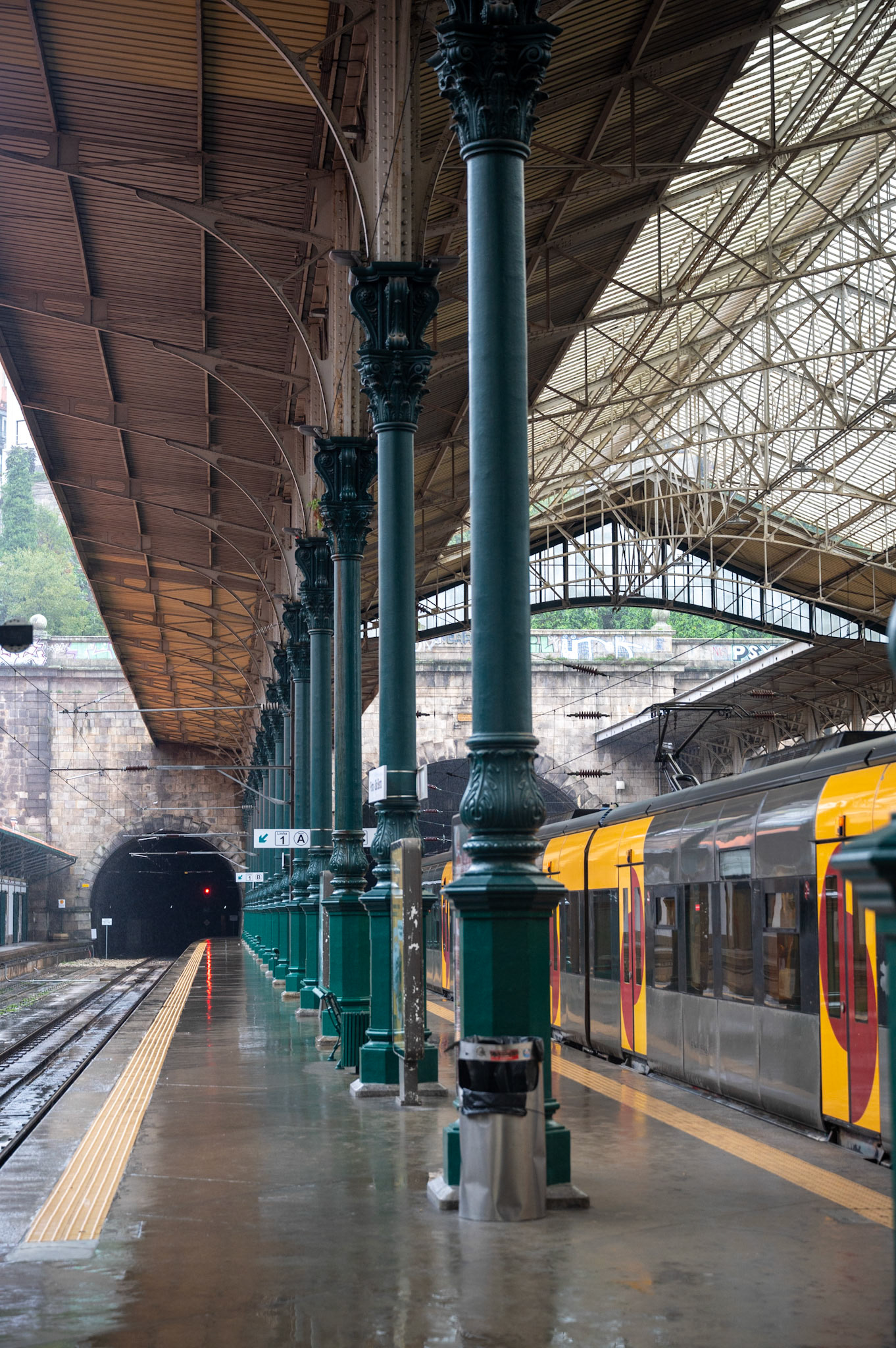 Inside view of Travessa de São Sebastião train station, Porto Portugal