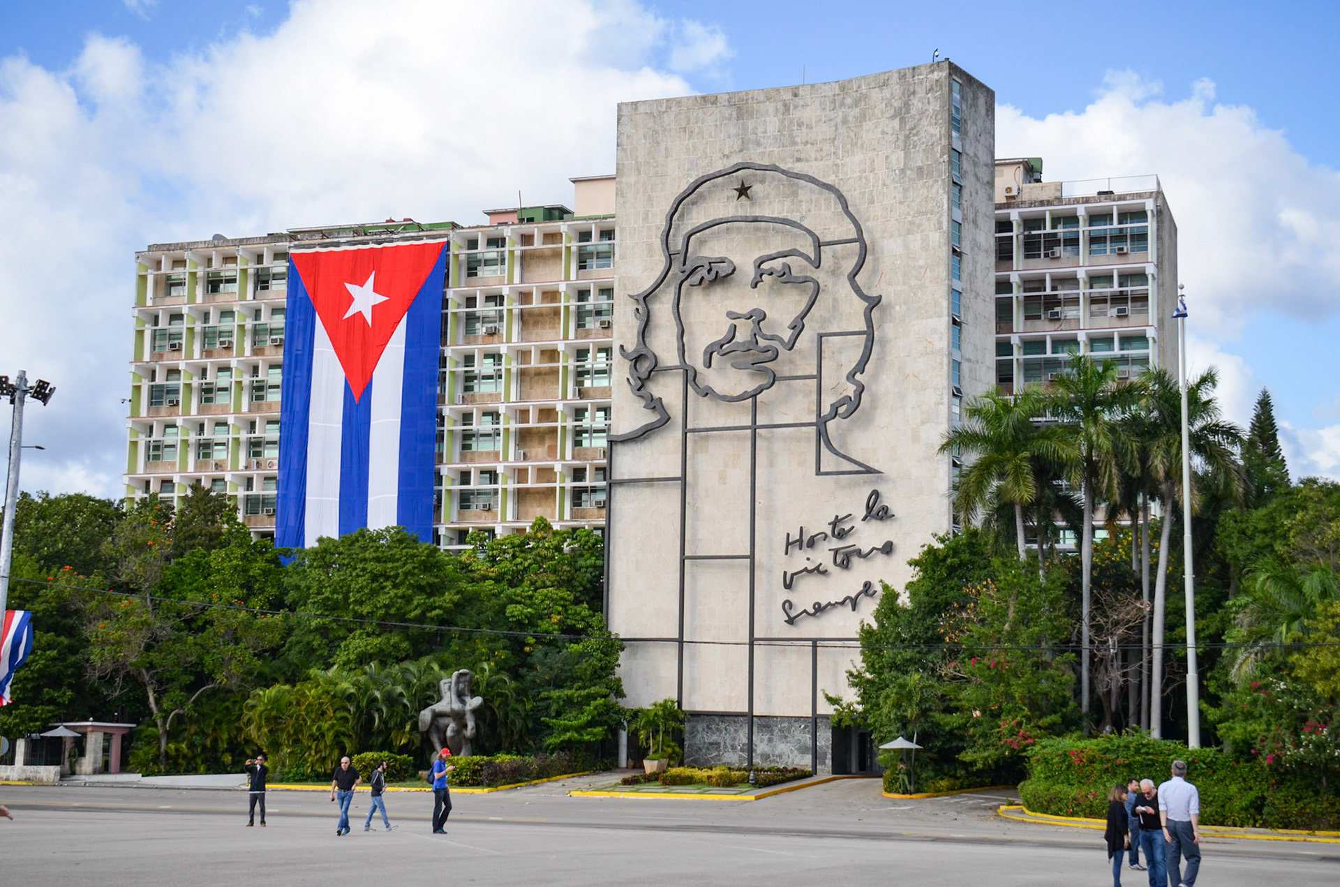 Che Guevara wall monument in Revolution Plaza - Havana, Cuba