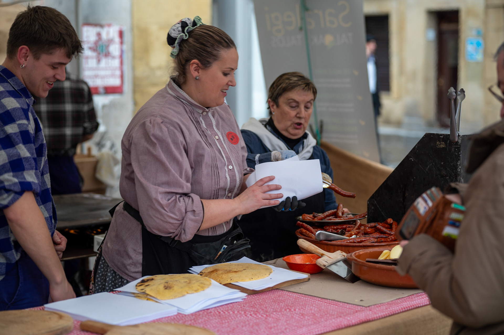 Txistorra Sausage stall @ St. Thomas's celebration, San Sebastian
