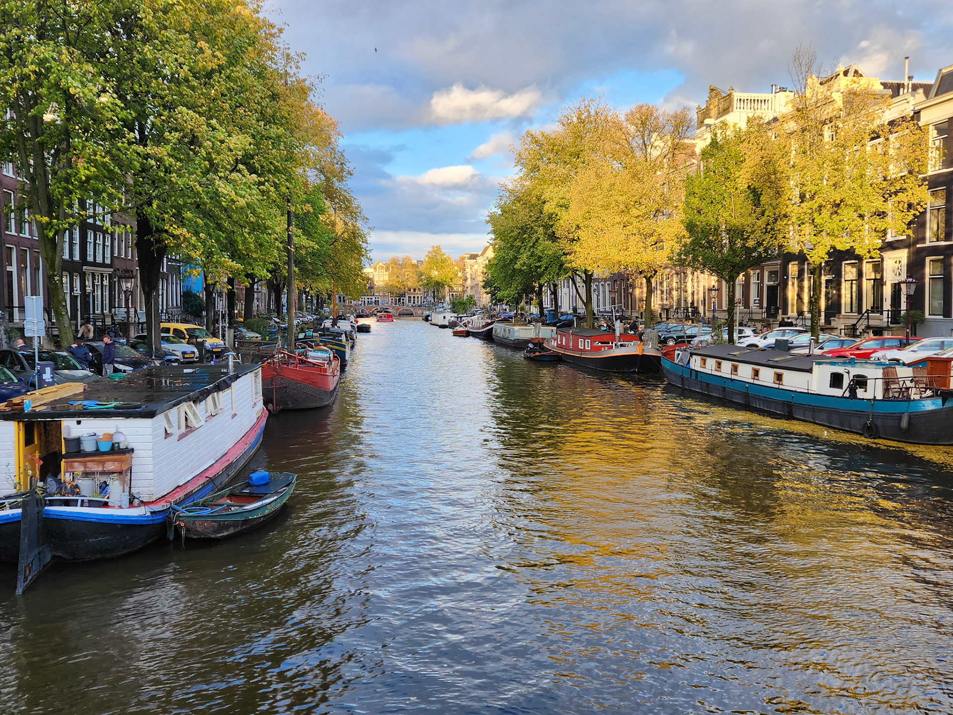 Amsterdam Canals in Fall Color