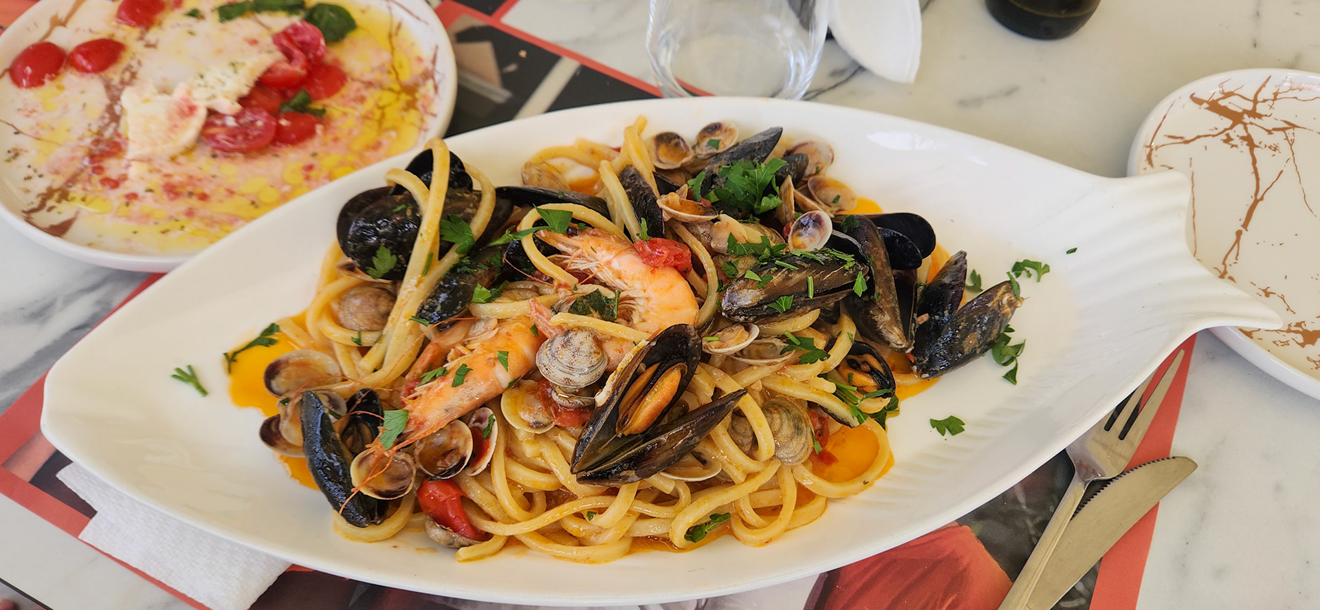 Seafood Buccatini, Napoli Italy