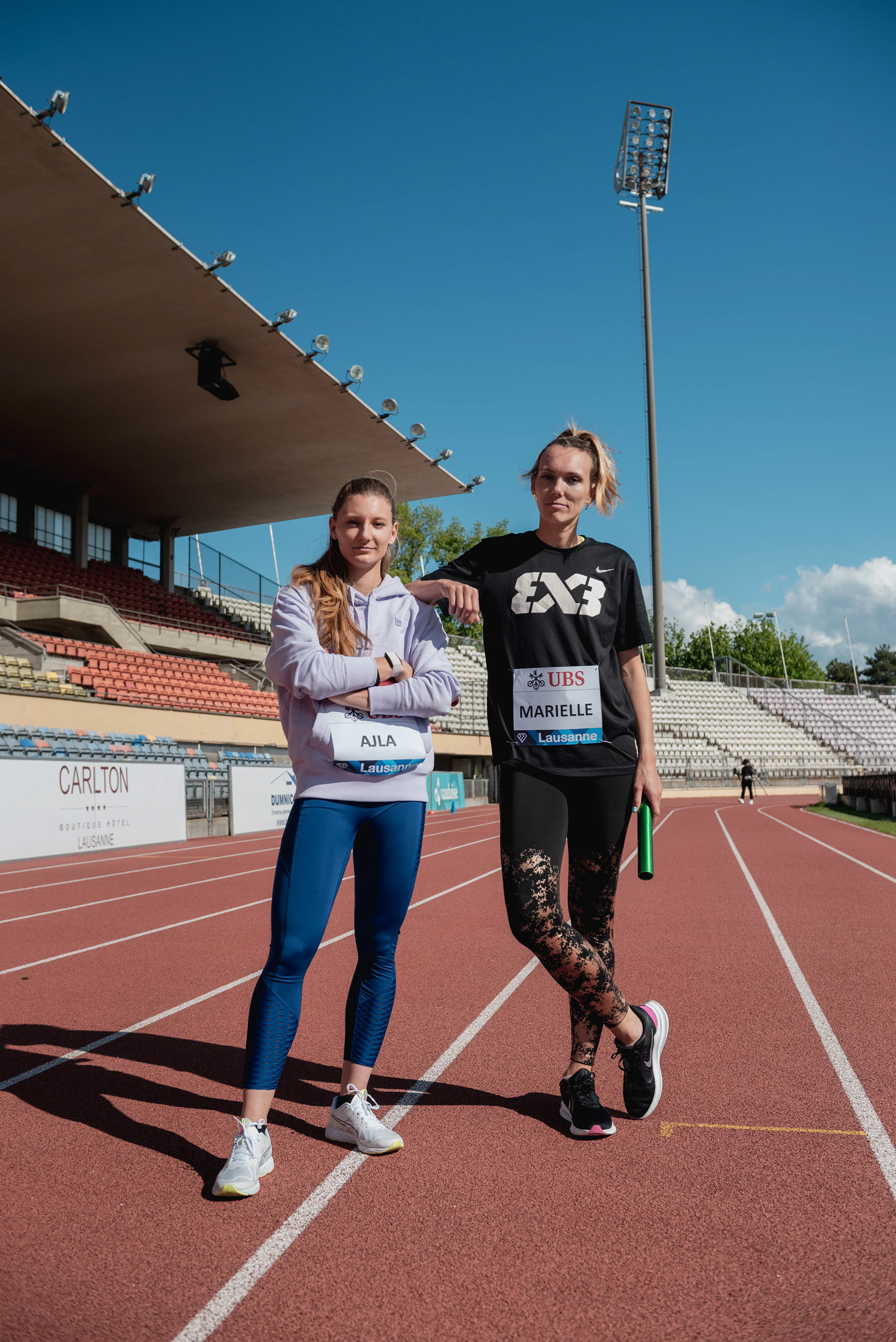 Ajla Del Ponte (Swiss sprinter) & Marielle Giroud (Swiss basketball player)