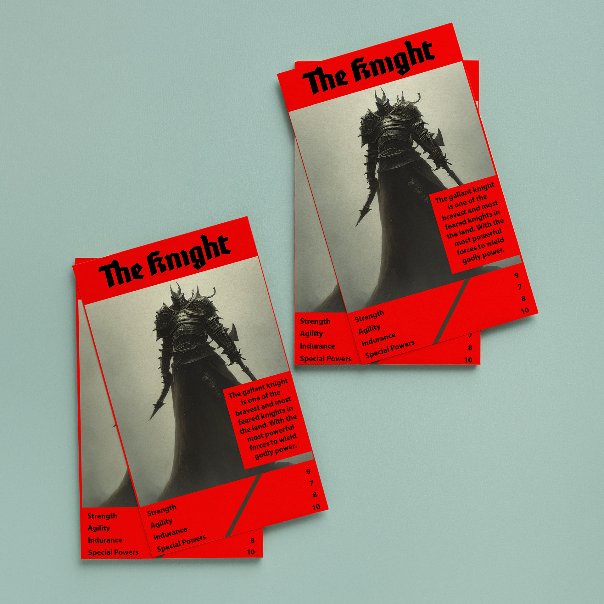 Character cards to collect