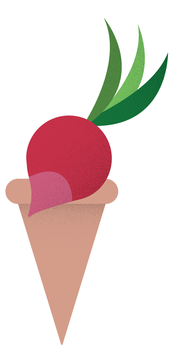 Plant Based Ice Cream Illustration