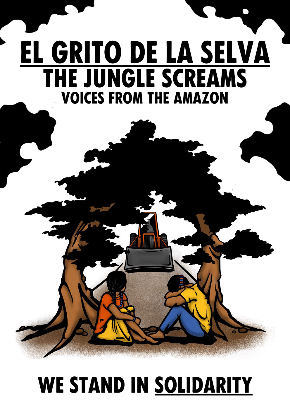 Digital poster designed for protest groups in the Amazon