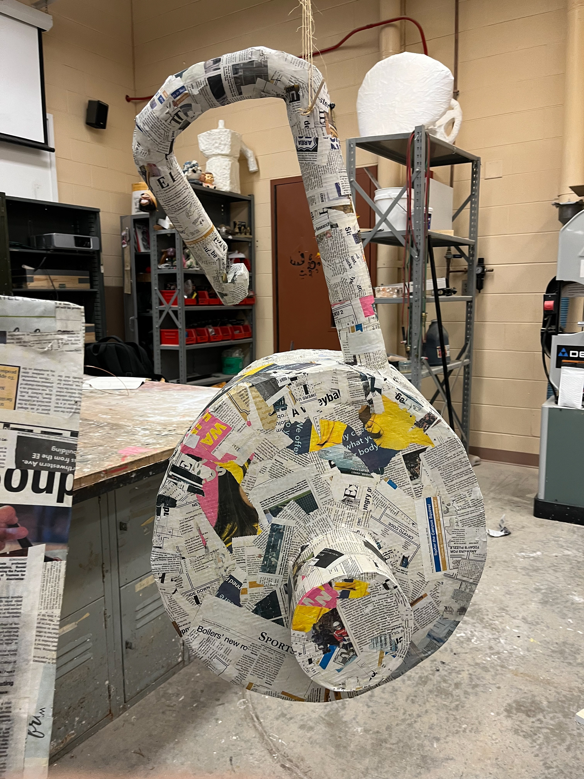 Paper mache layer