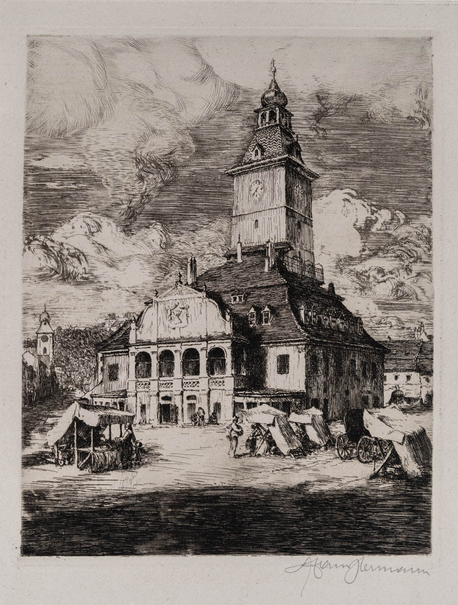 Casa Sfatului (nedatat) Acvaforte 32.05x21.05 cm