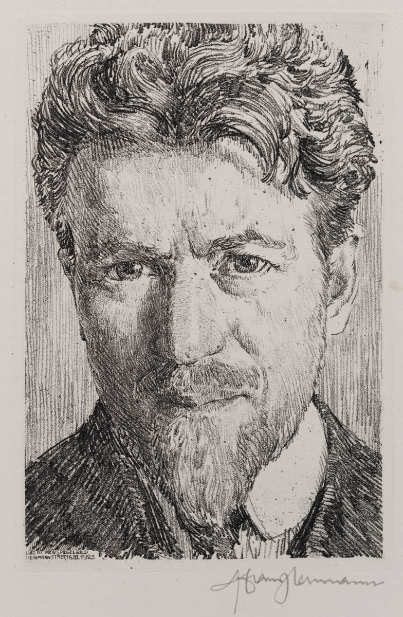 Autoportret (1923) Vernis mou 14x21 cm