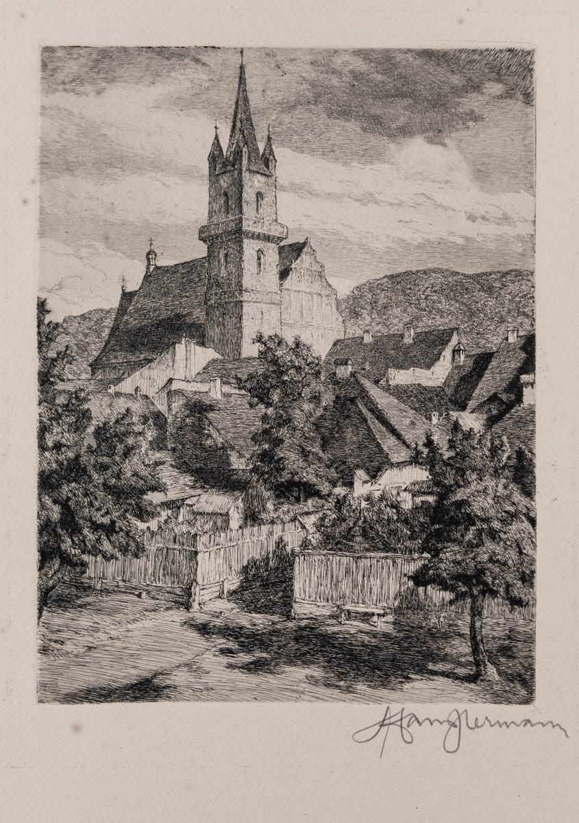Bistrița (1927) Acvaforte 19x25 cm