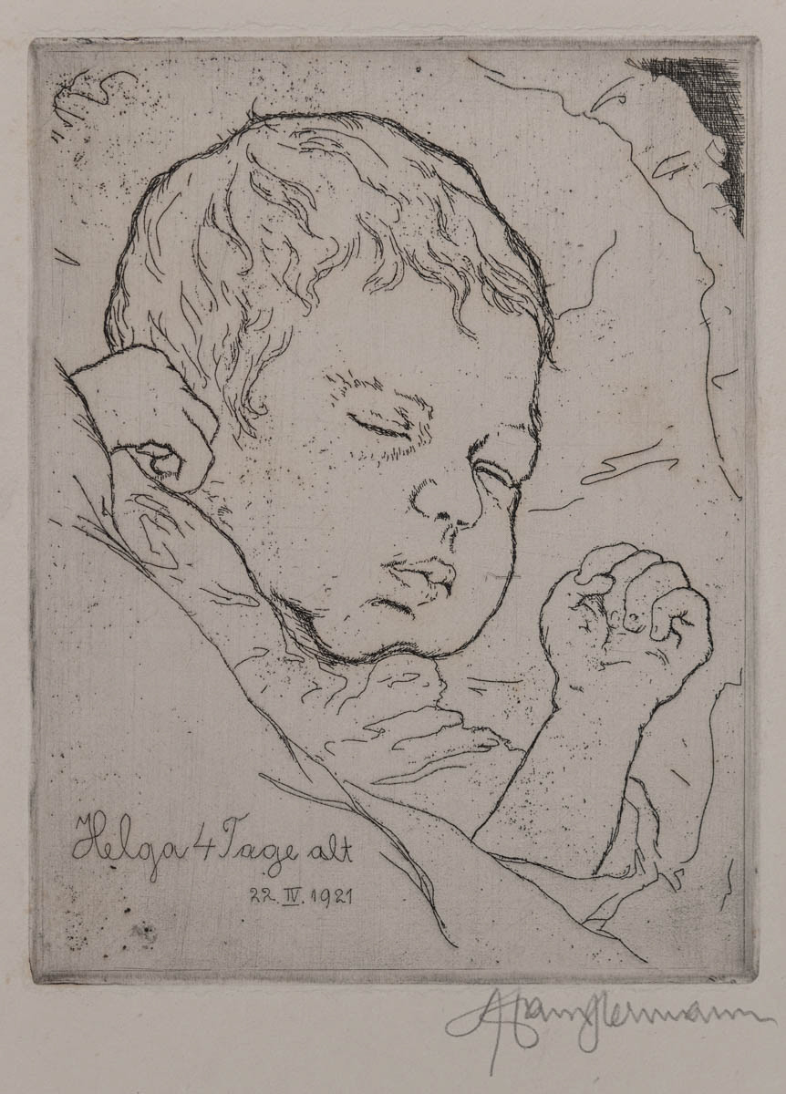 Fetița mea (1921) Acvaforte 15x18 cm
