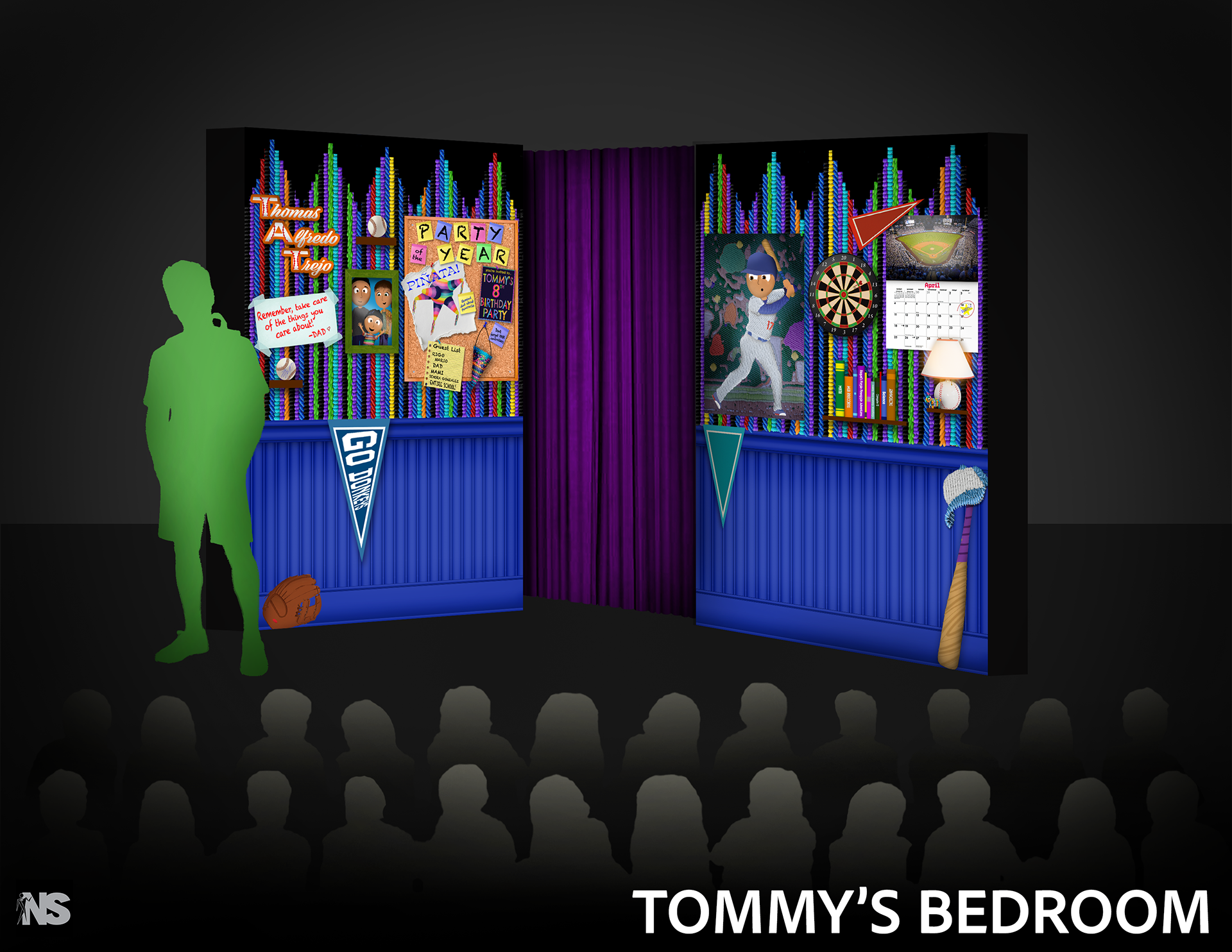 DALE! DALE! DALE! Tommy's Bedroom Rendering