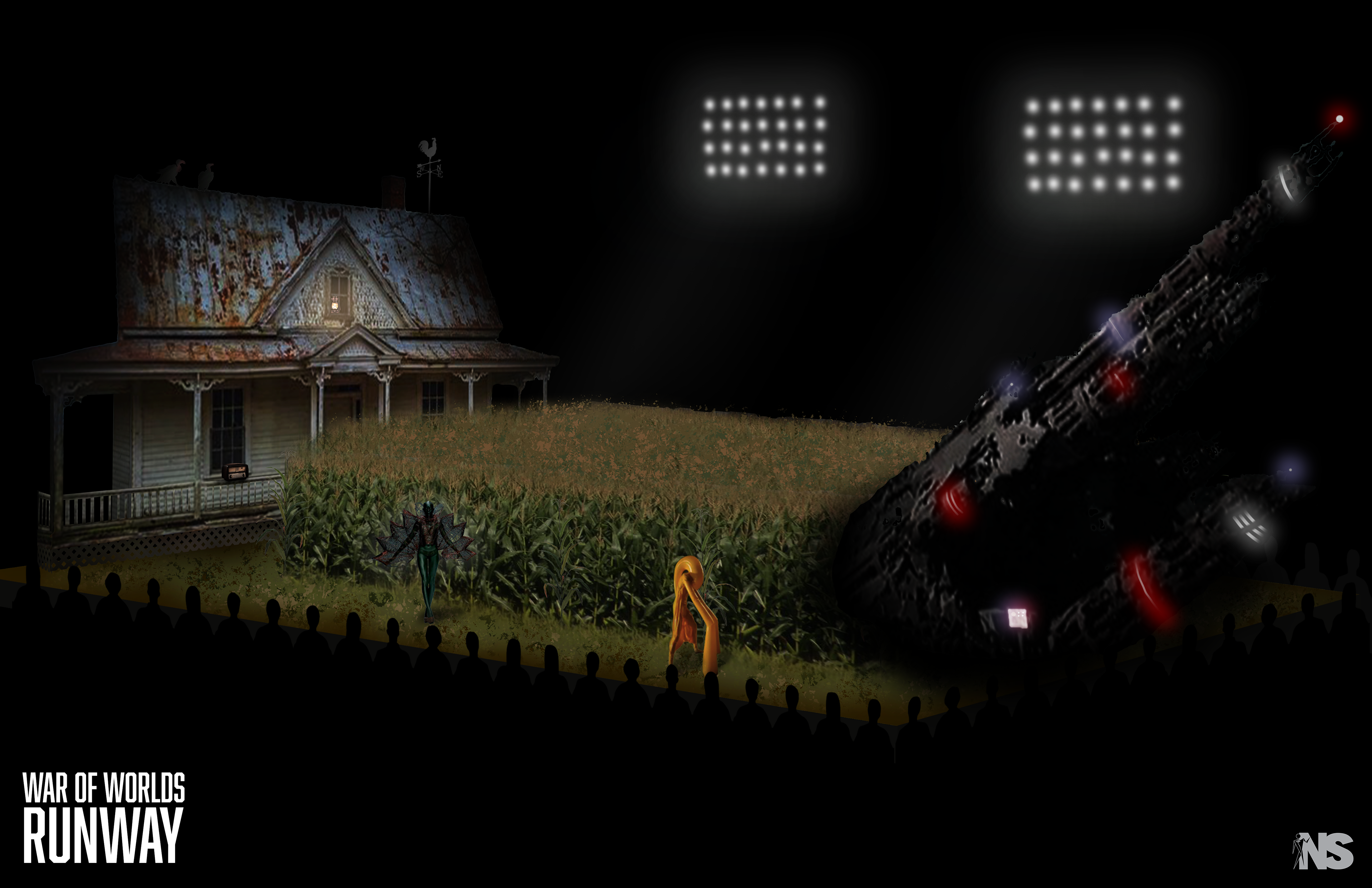 War of Worlds themed Fashion Runway, Designed by Nikolas Serrano