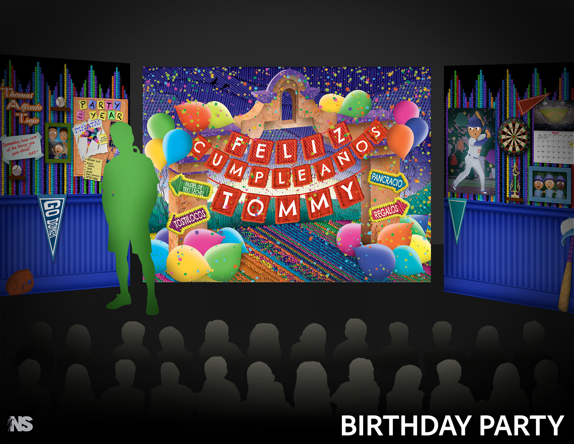 DALE! DALE! DALE! Birthday Party Rendering