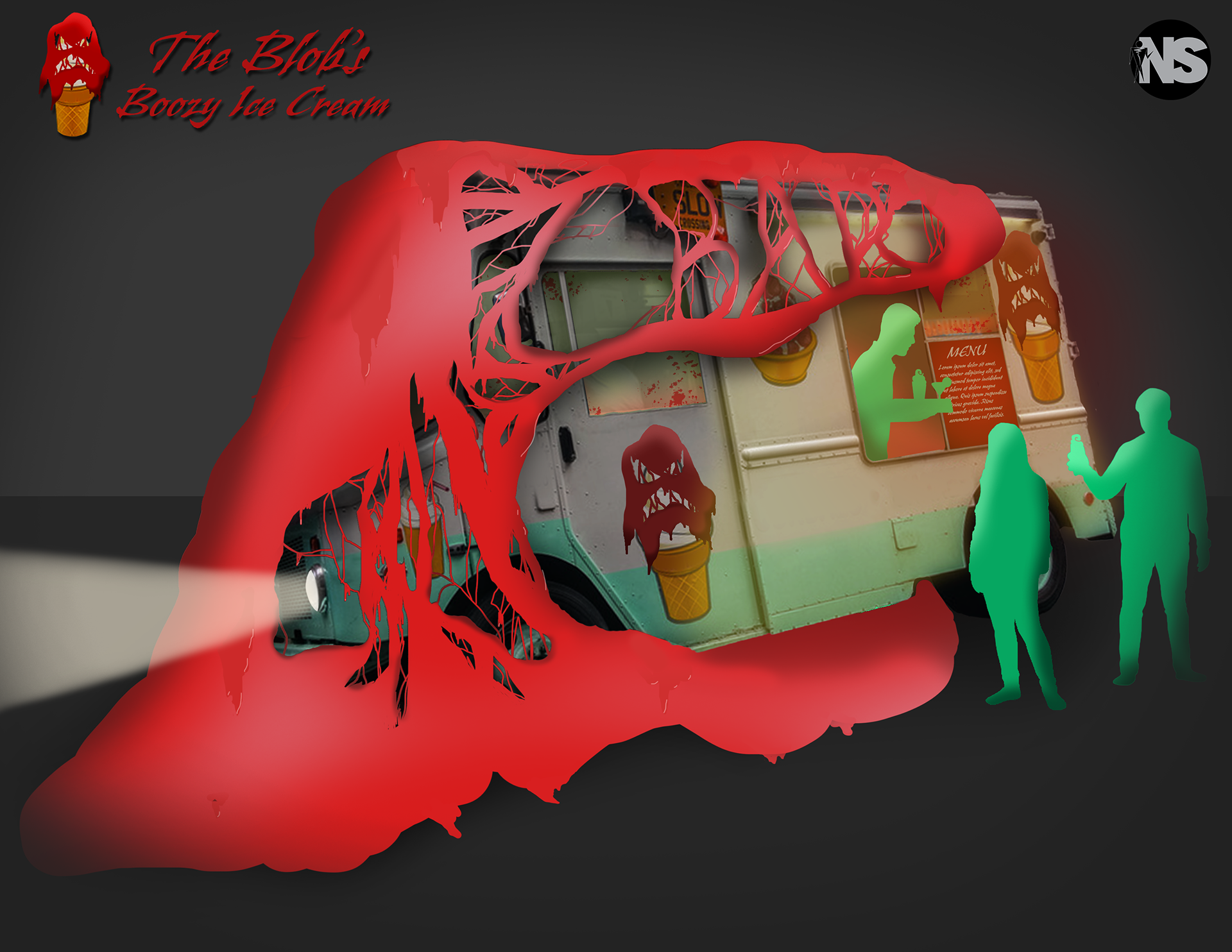 The Blob Kiosk Photoshop Rendering