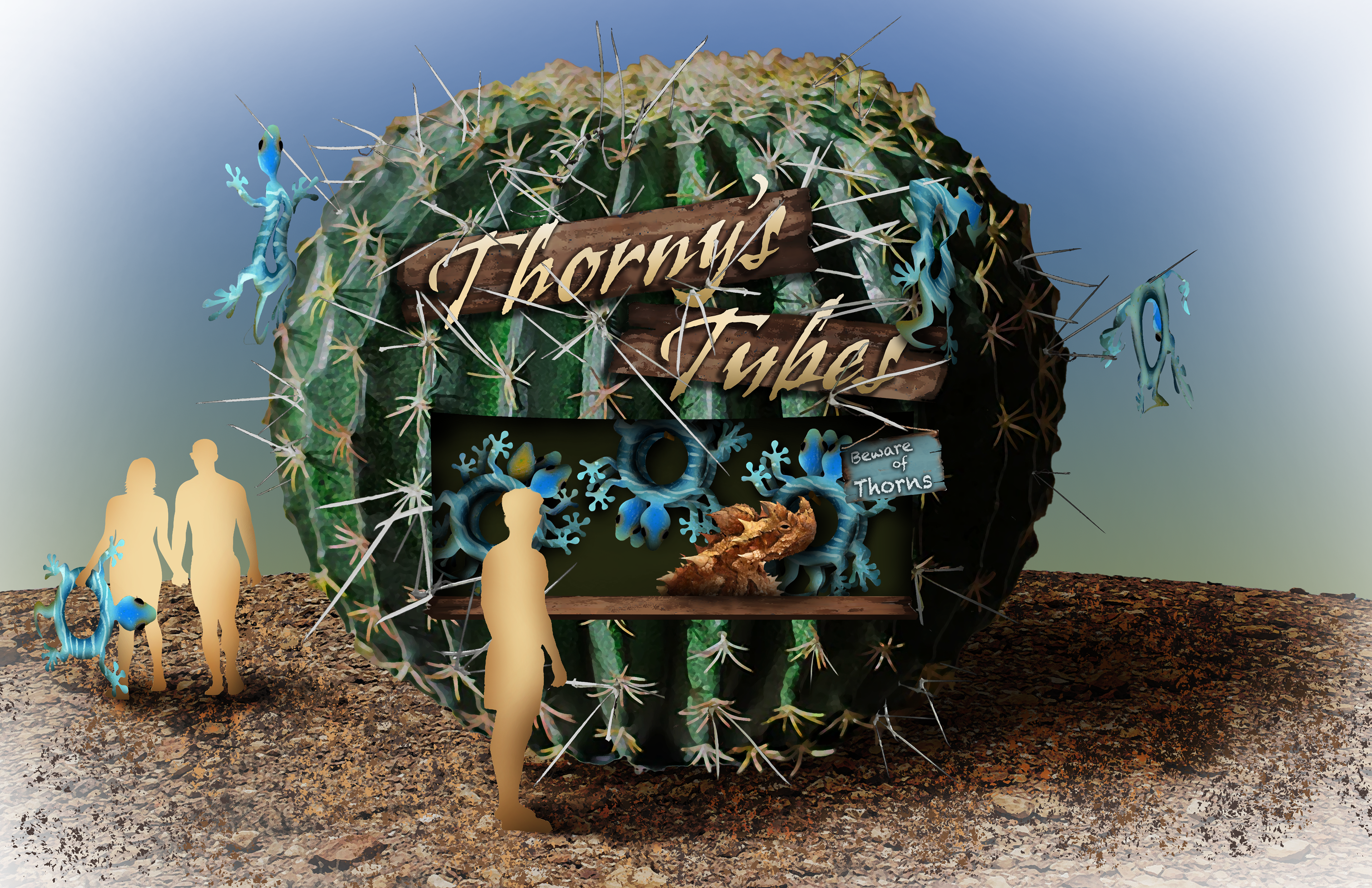 Thorny's Tubes Tube Rental Kiosk Photoshop Rendering