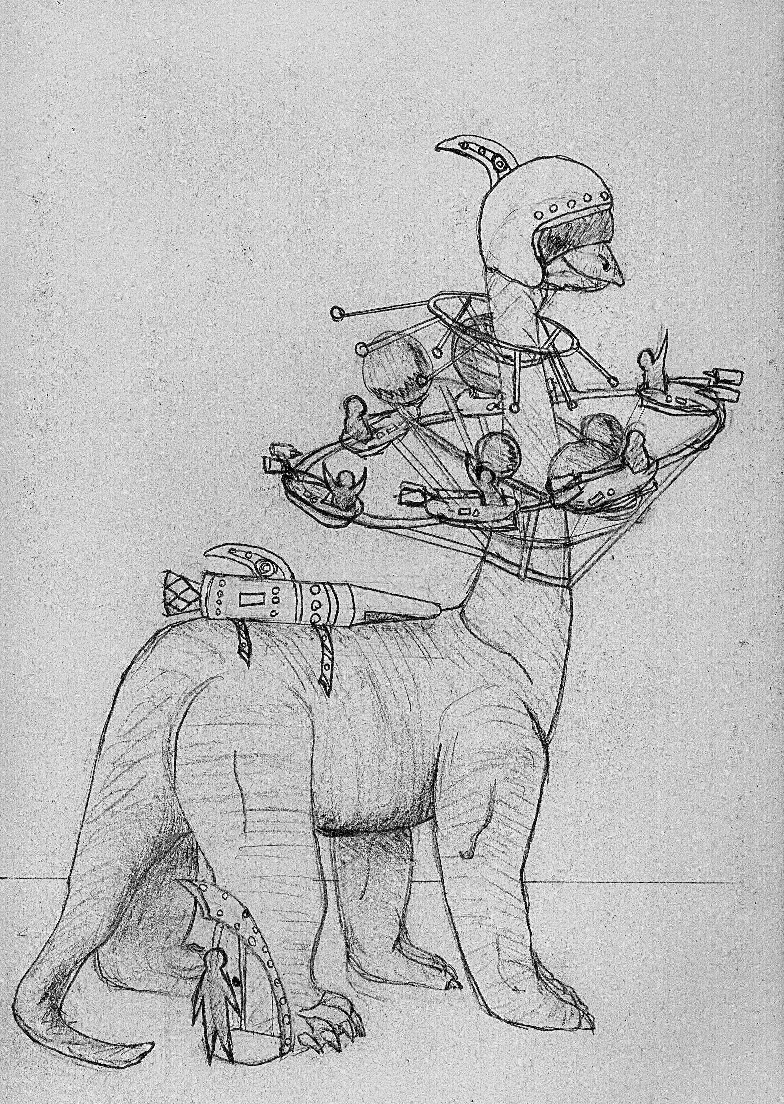 Galactic Dino Attraction Sketch
