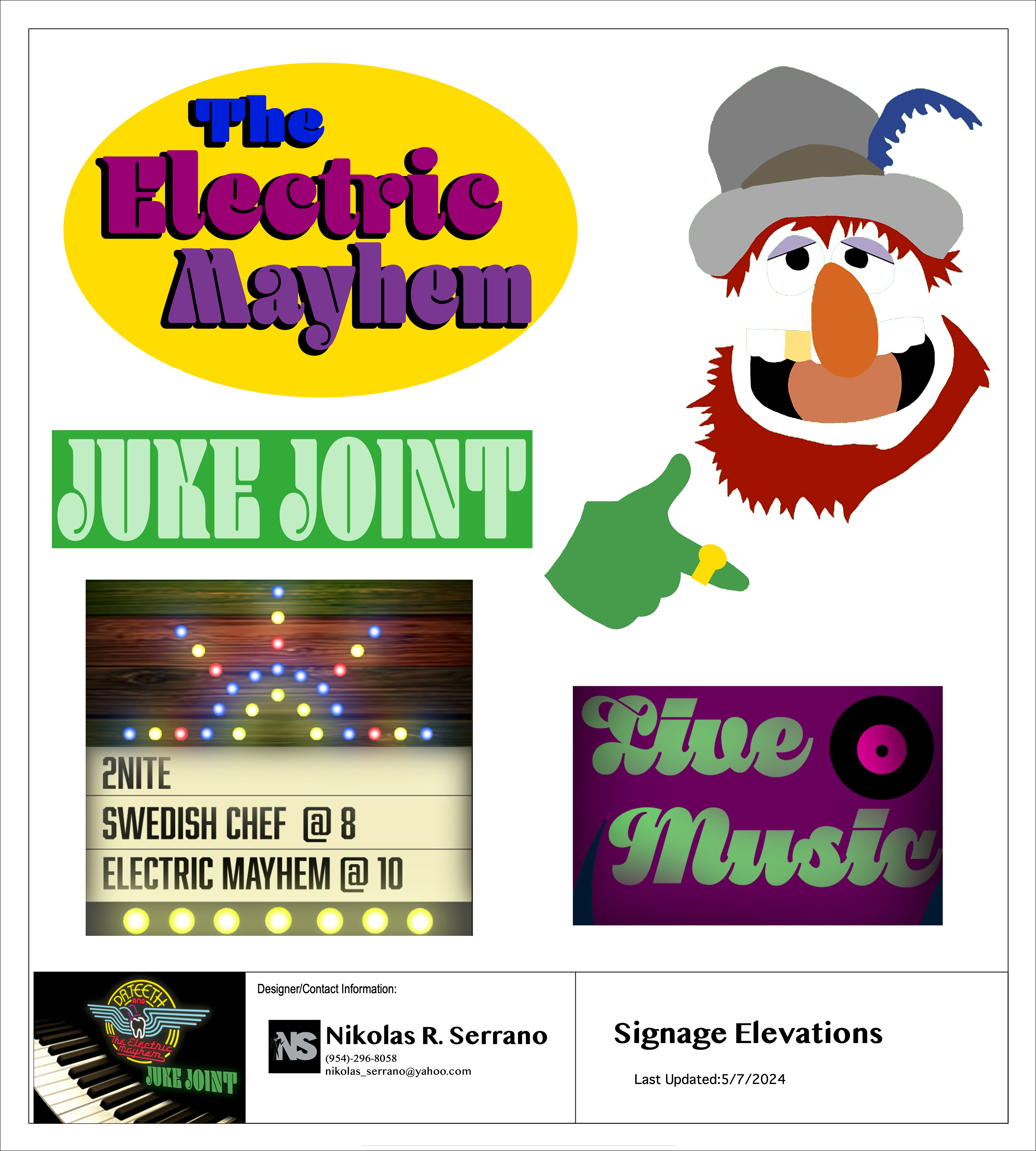 Signage Elevations: Created in Photoshop