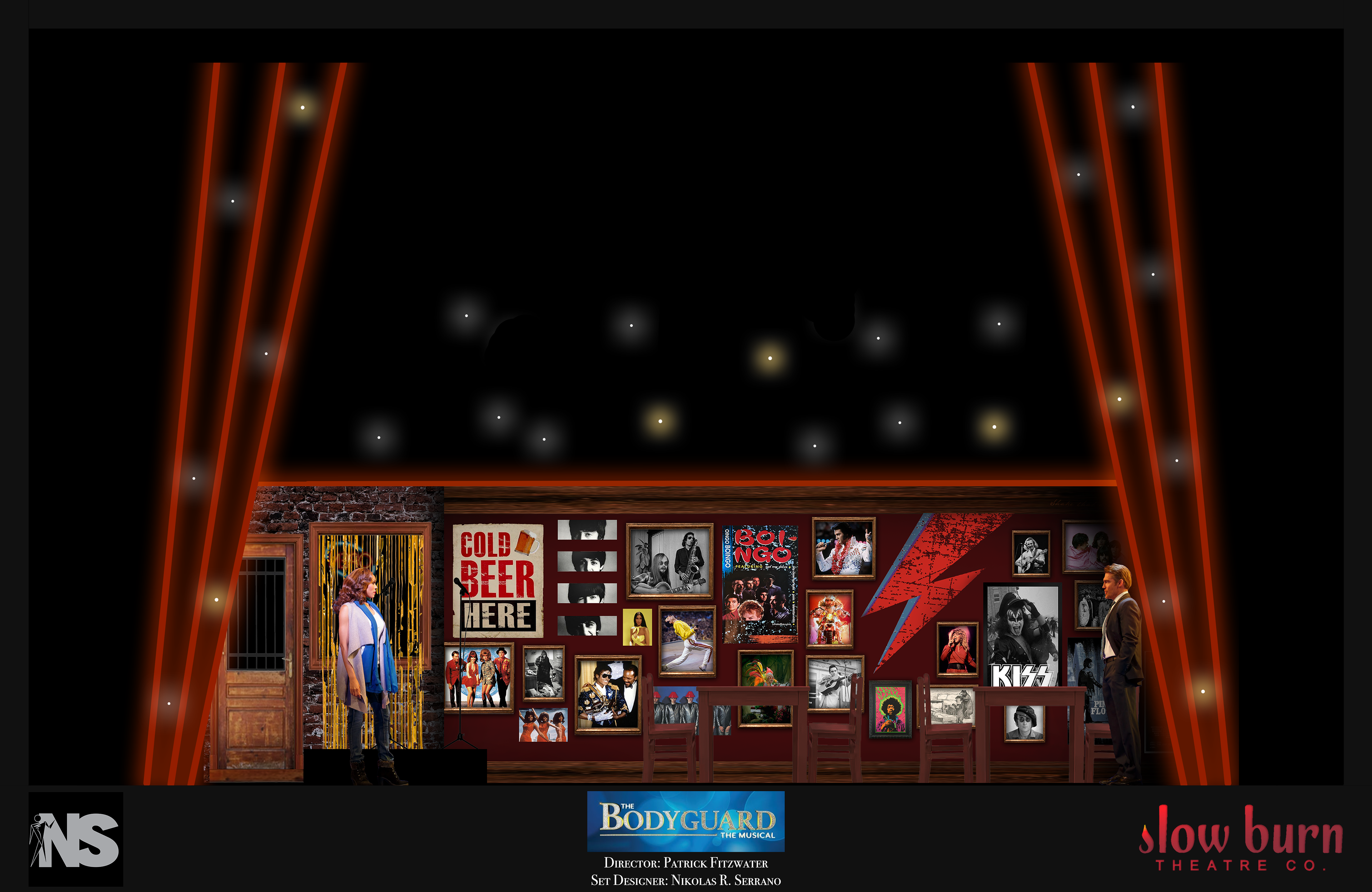 The Bodyguard Dive Bar Scene, Photoshop Rendering