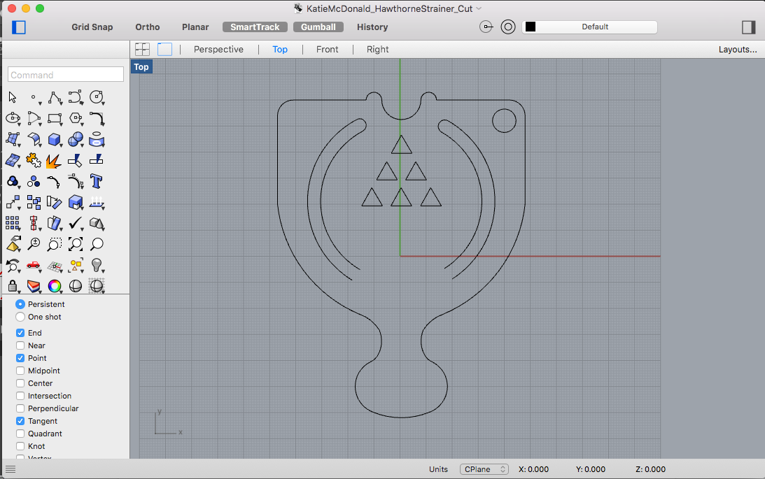 CAD file for waterjet cutting out of stainless steel.