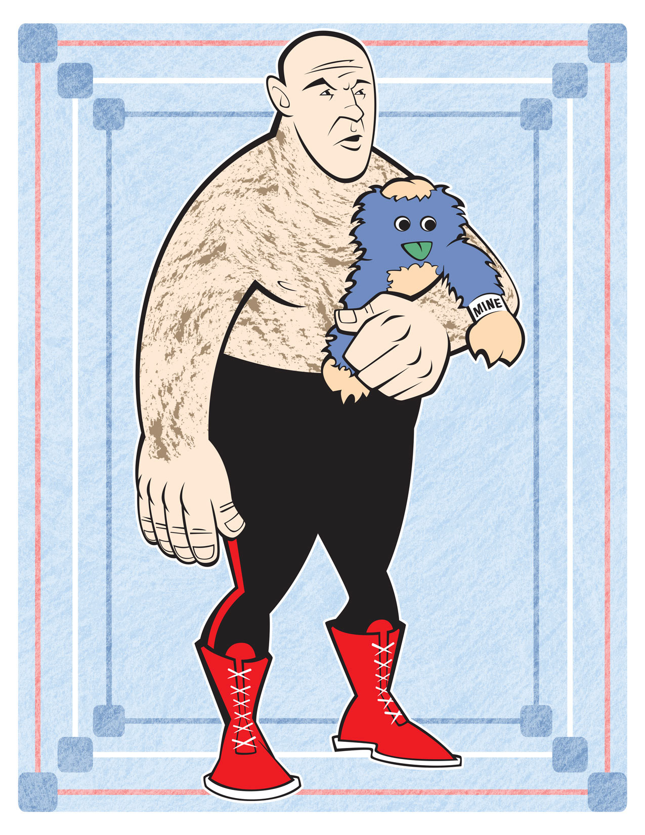 George "the animal" Steele • vector illustration
