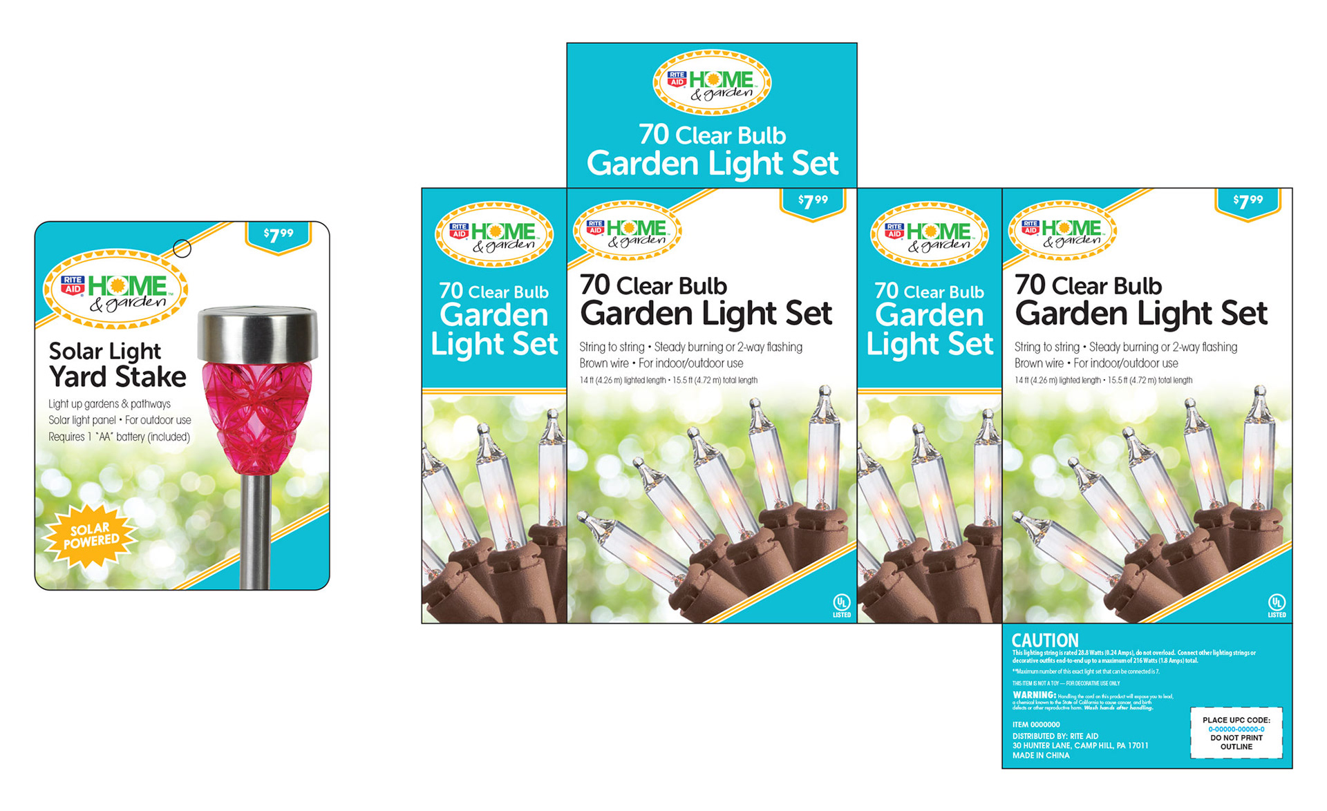 Rite Aid Garden Lighting • packaging art