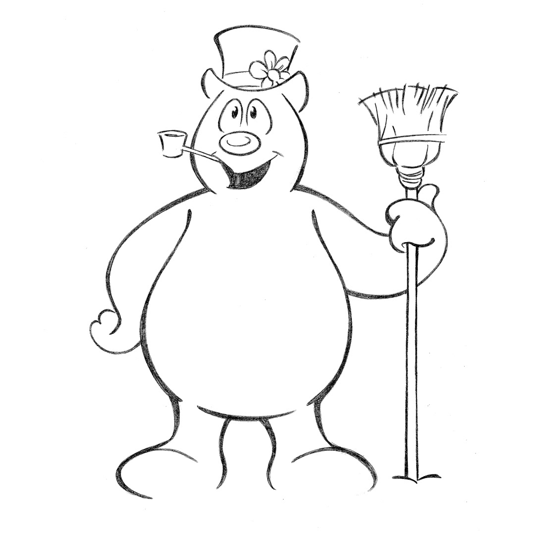 Frosty the snowman • pencil sketch