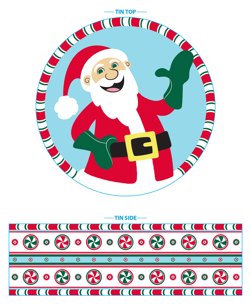 Sweet Santa • cookie tin concept art