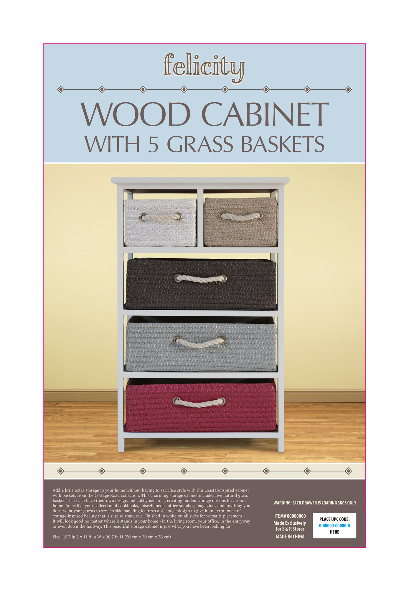 Felicity Wood Cabinet • packaging concept art