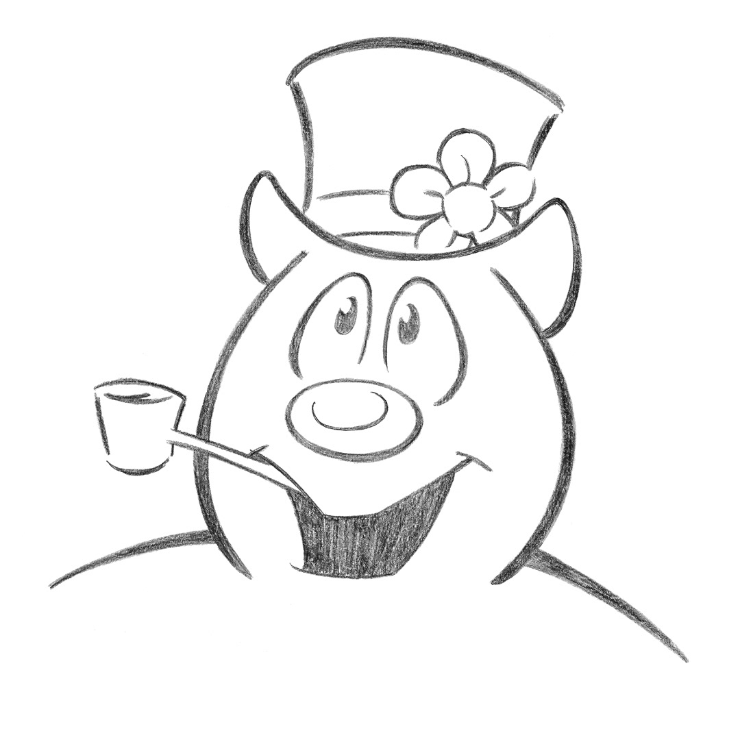 Frosty the snowman • pencil sketch