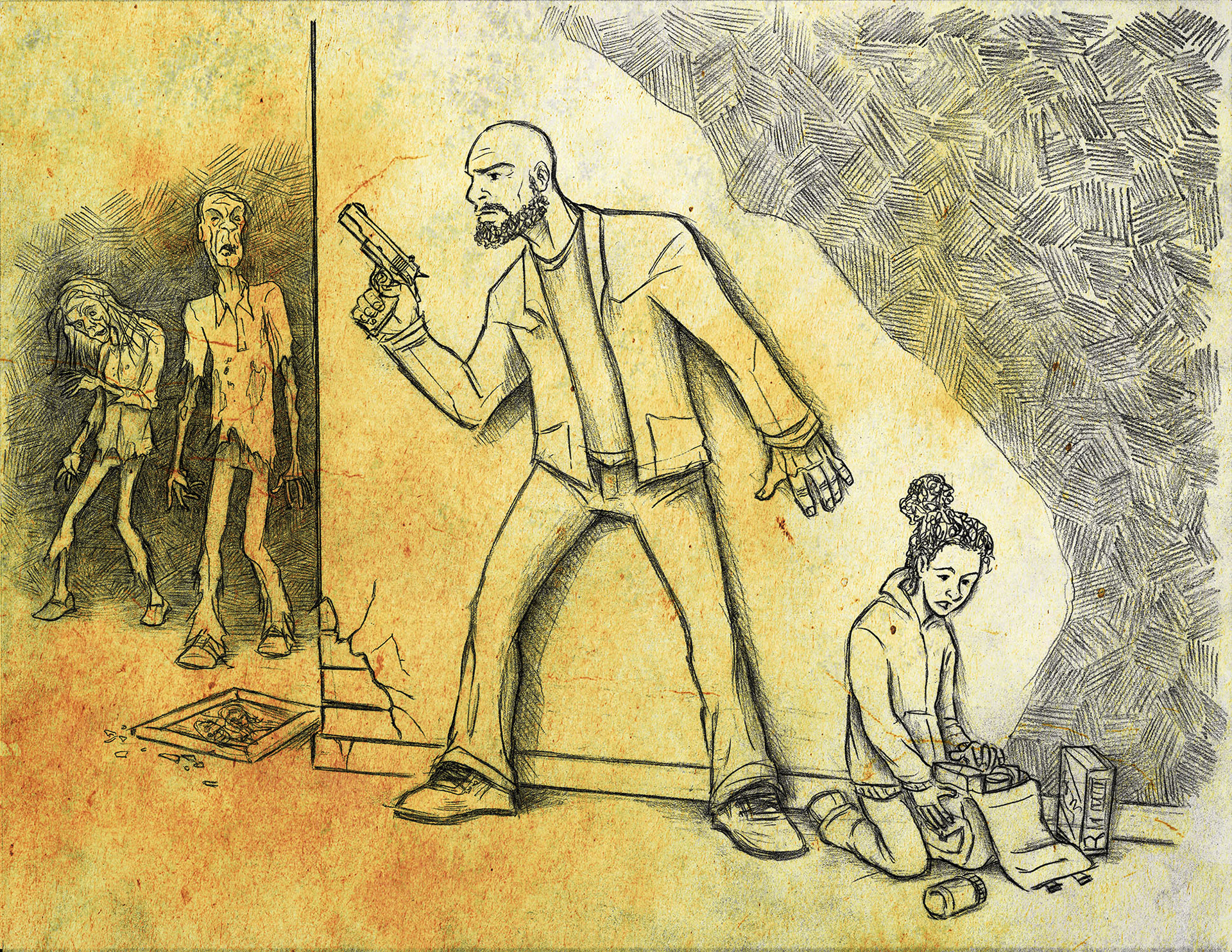 Dead Record RPG • pencil illustration