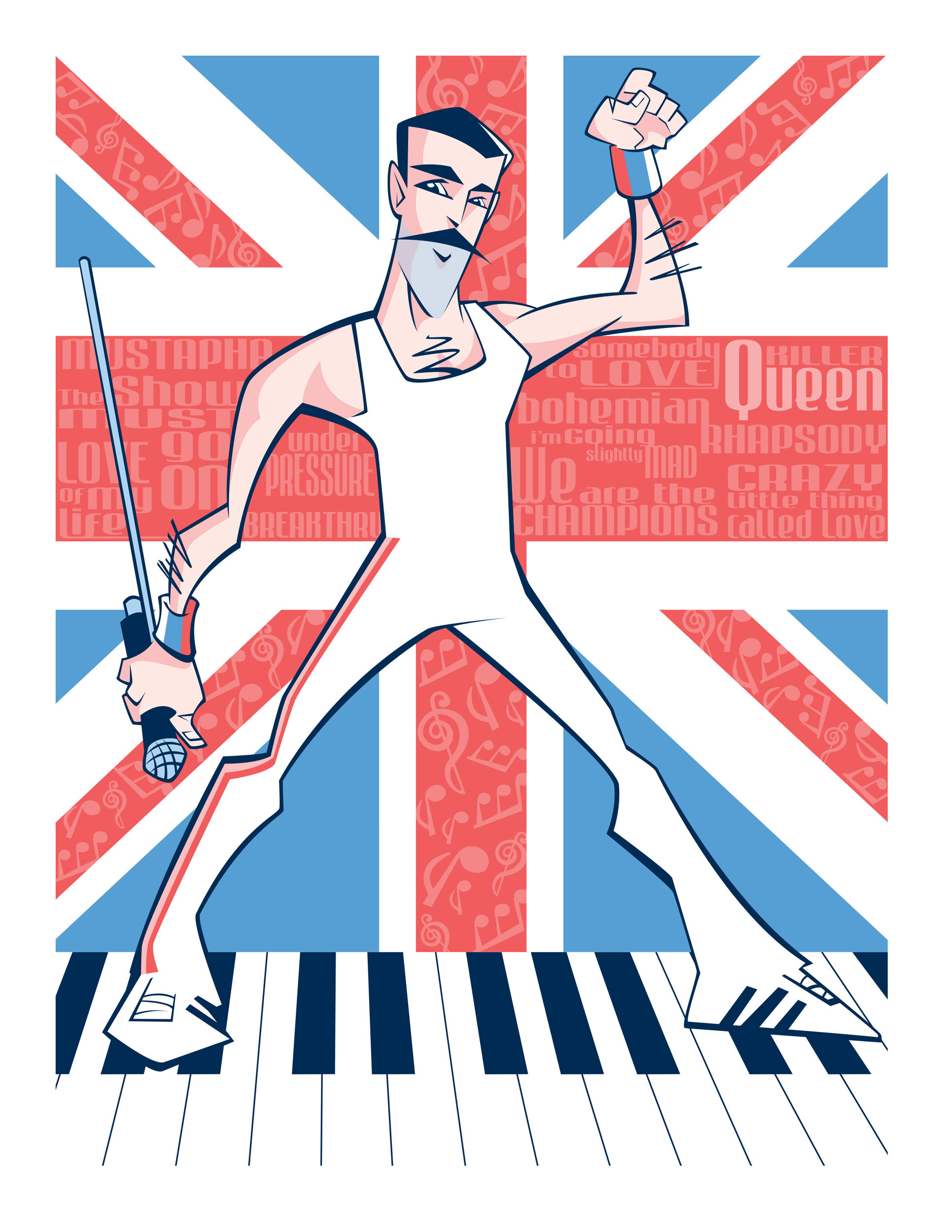 Freddie Mercury • vector illustration