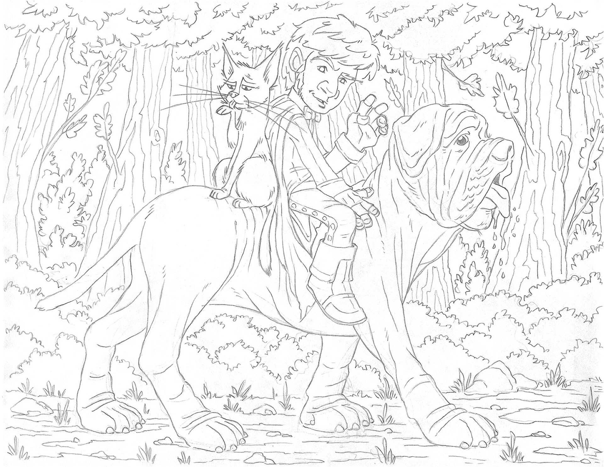 D&D Pals • pencil sketch