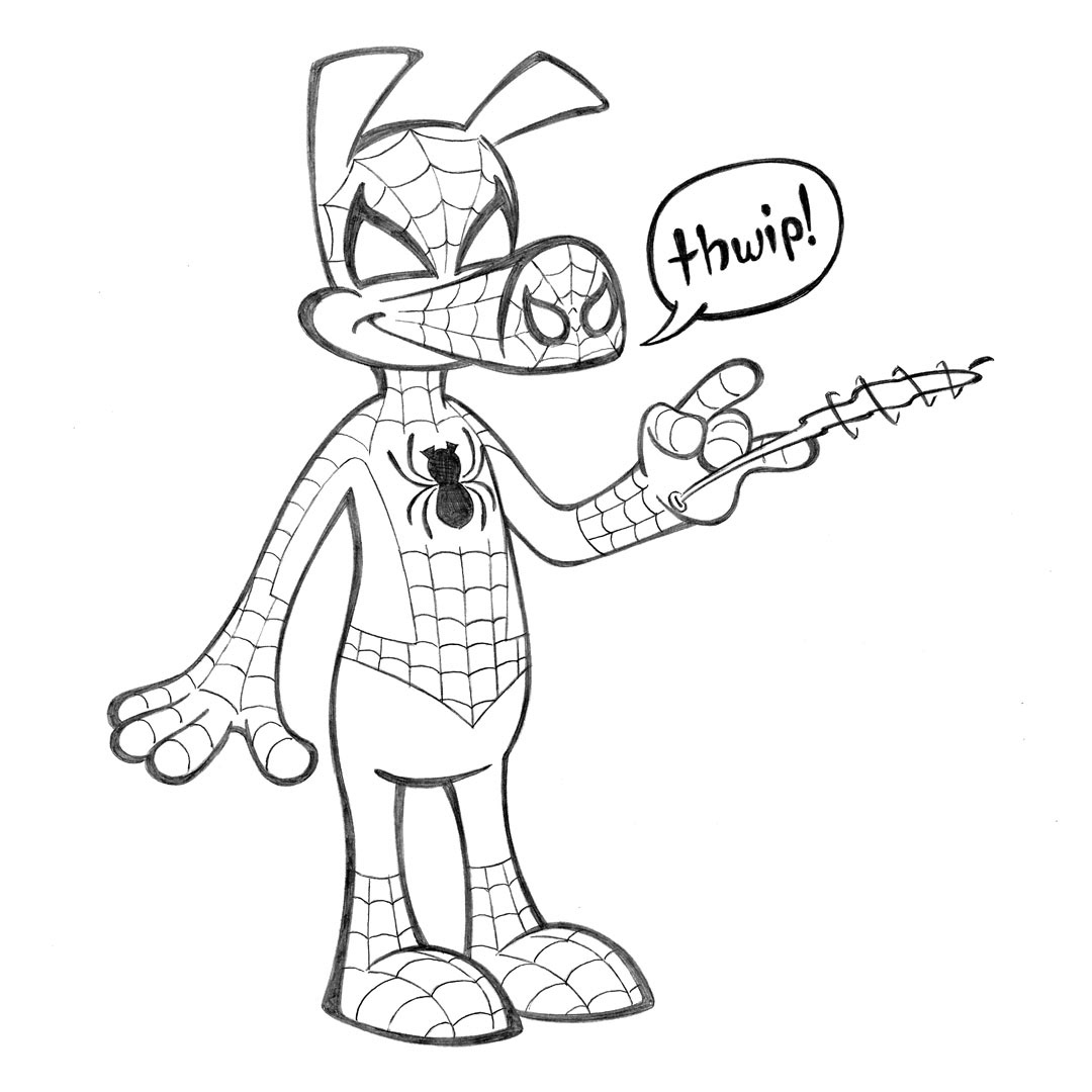Spider-Ham • pencil sketch