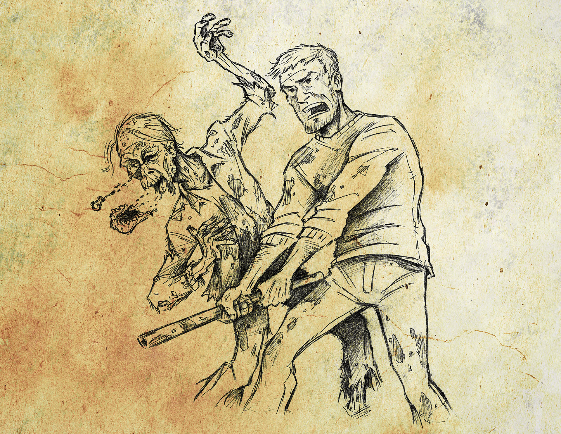 Dead Record RPG • pencil illustration