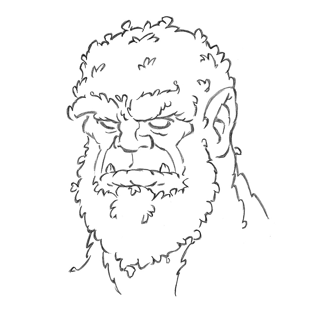 Moss Man • pencil sketch