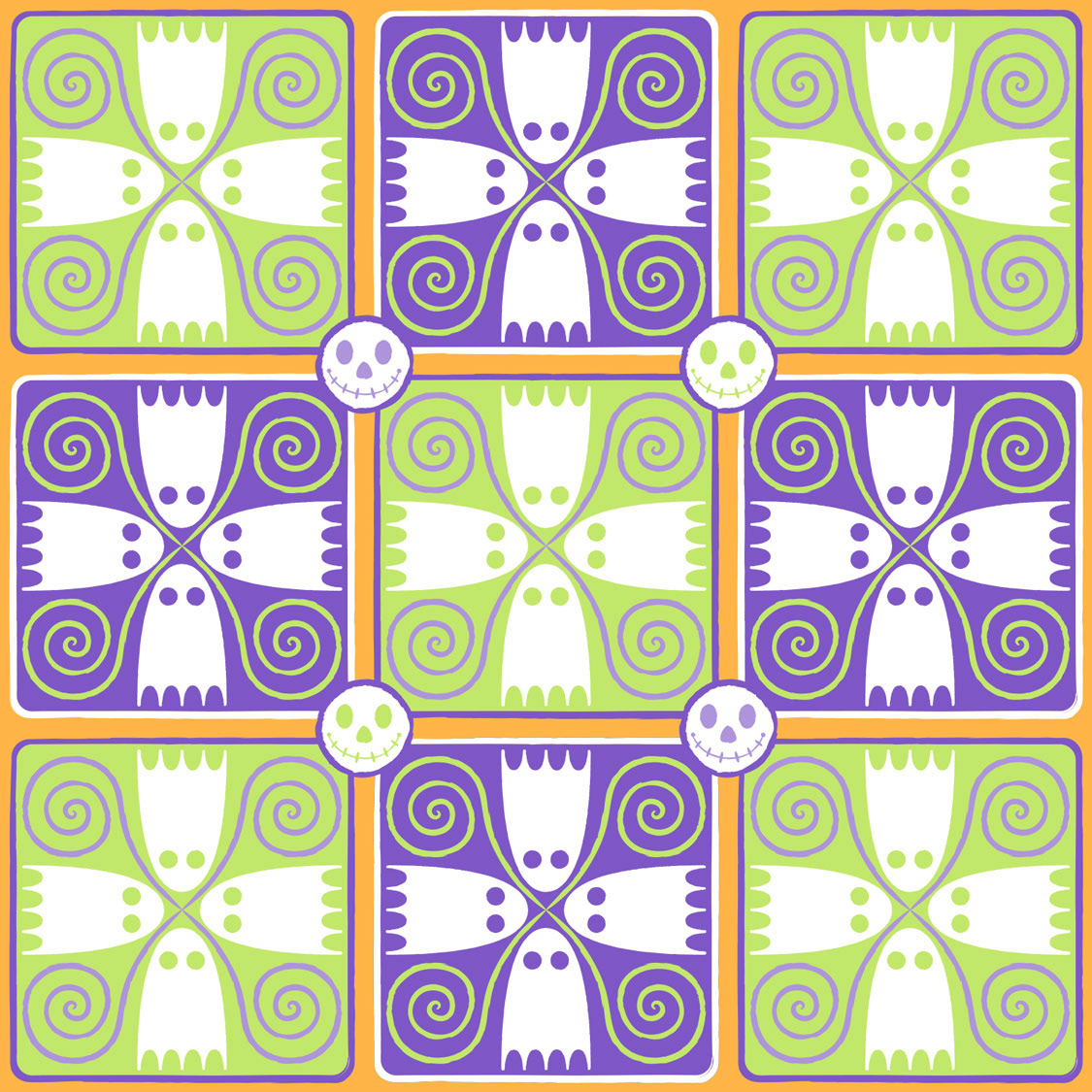 Ghosts N Skulls • vector pattern