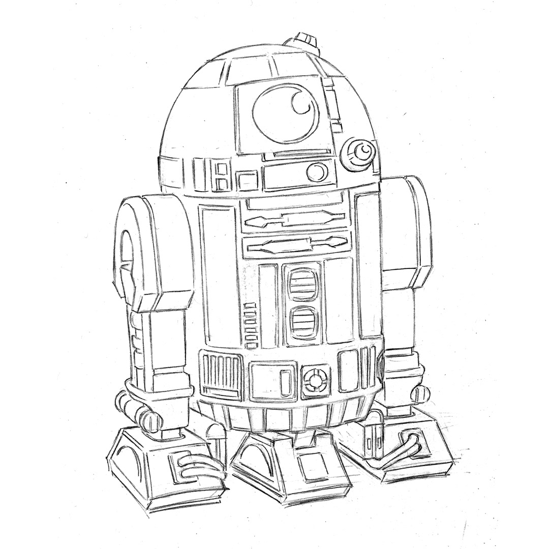 R2-D2 • pencil sketch